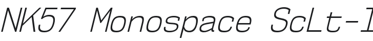 NK57 Monospace ScLt-Italic Font Preview