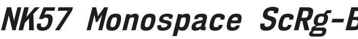 NK57 Monospace ScRg-BoldItalic Font Preview