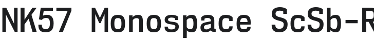 NK57 Monospace ScSb-Regular Font Preview