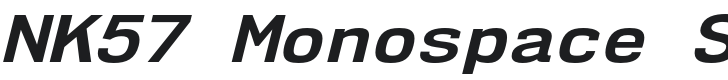 NK57 Monospace SeRg-BoldItalic Font Preview