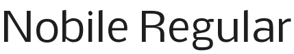 Nobile Font Preview
