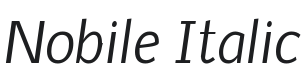 Nobile Italic Font Preview