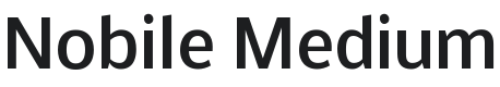 Nobile Medium Font Preview