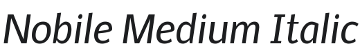 Nobile Medium Italic Font Preview