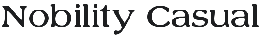 Nobility Casual Font Preview