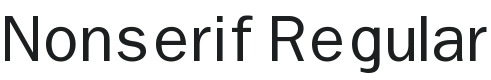 Nonserif-Regular Font Preview