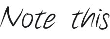 Note this Font Preview