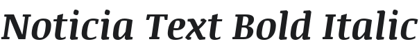 Noticia Text Bold Italic Font Preview
