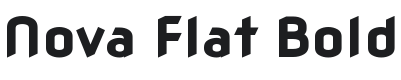 Nova Flat Bold Font Preview