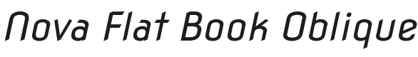 Nova Flat Book Oblique Font Preview
