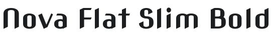 Nova Flat Slim Bold Font Preview