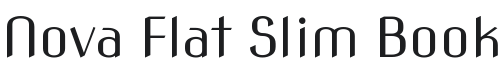 Nova Flat Slim Book Font Preview