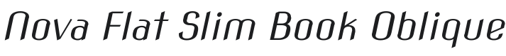 Nova Flat Slim Book Oblique Font Preview