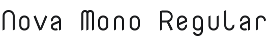 Nova Mono Font Preview