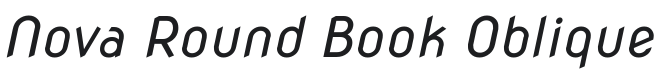 Nova Round Book Oblique Font Preview