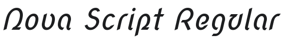 Nova Script Font Preview