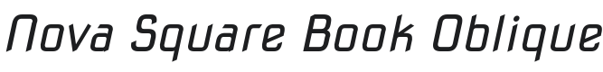 Nova Square Book Oblique Font Preview
