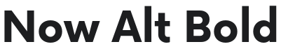 Now Alt Bold Font Preview
