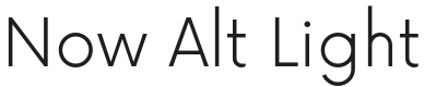 Now Alt Light Font Preview