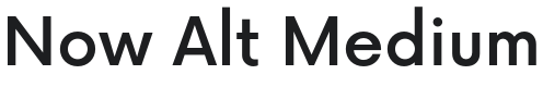 Now Alt Medium Font Preview