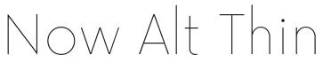Now Alt Thin Font Preview
