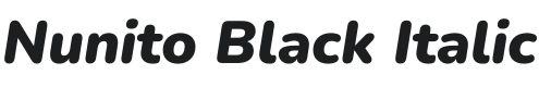 Nunito Black Italic Font Preview