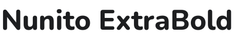 Nunito ExtraBold Font Preview