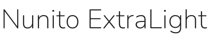 Nunito ExtraLight Font Preview