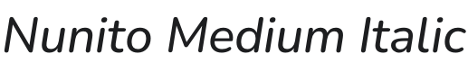 Nunito Medium Italic Font Preview