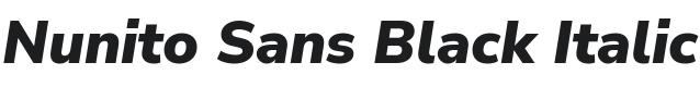 Nunito Sans Black Italic Font Preview