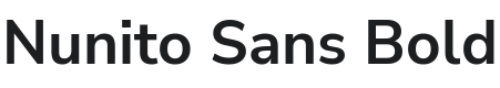 Nunito Sans Bold Font Preview