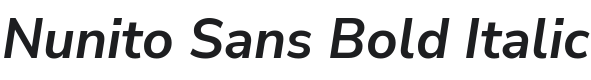 Nunito Sans Bold Italic Font Preview