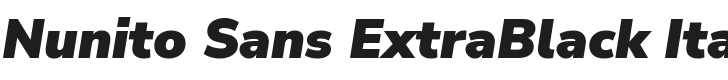 Nunito Sans ExtraBlack Italic Font Preview