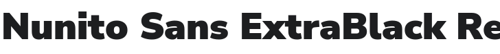 Nunito Sans ExtraBlack Regular Font Preview