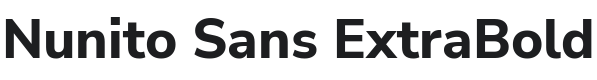 Nunito Sans ExtraBold Font Preview