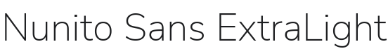 Nunito Sans ExtraLight Font Preview