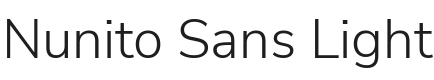 Nunito Sans Light Font Preview