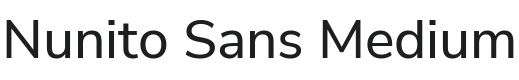 Nunito Sans Medium Font Preview