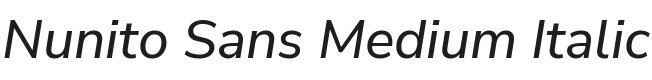 Nunito Sans Medium Italic Font Preview