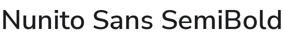 Nunito Sans SemiBold Font Preview