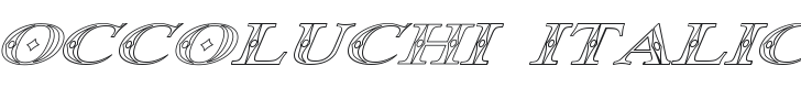 Occoluchi Italic Outline Font Preview