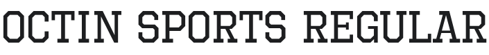 Octin Sports Font Preview