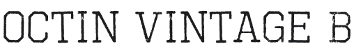 Octin Vintage B Regular Font Preview