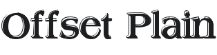 Offset Plain Font Preview
