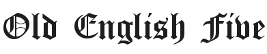 Old English Five Font Preview