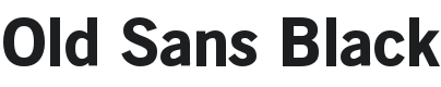 Old Sans Black Font Preview