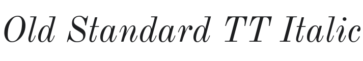 Old Standard TT Italic Font Preview