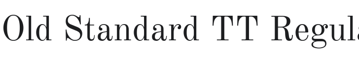 Old Standard TT Font Preview