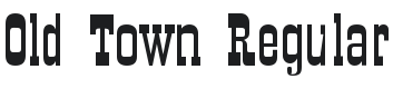 Old Town Font Preview
