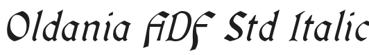 Oldania ADF Std Italic Font Preview